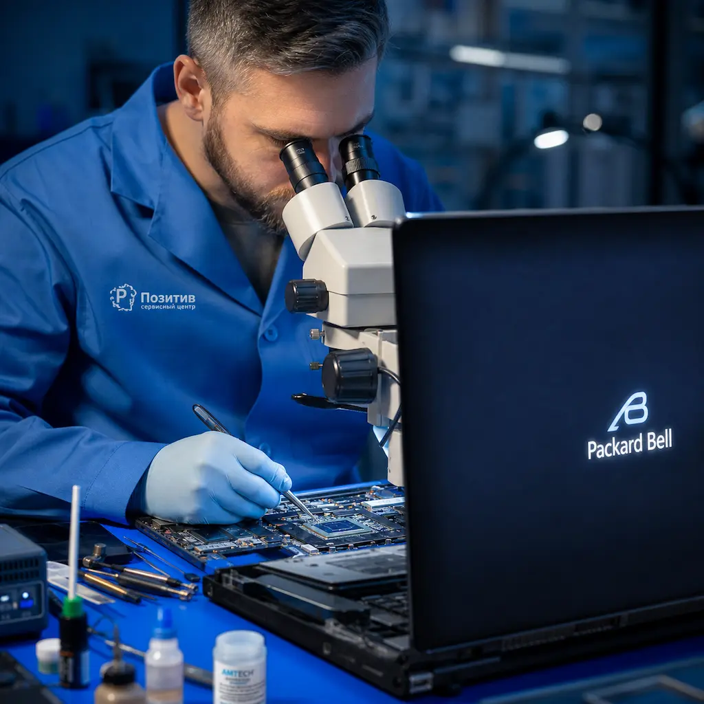 Замена видеокарты ноутбука Packard Bell в Курске