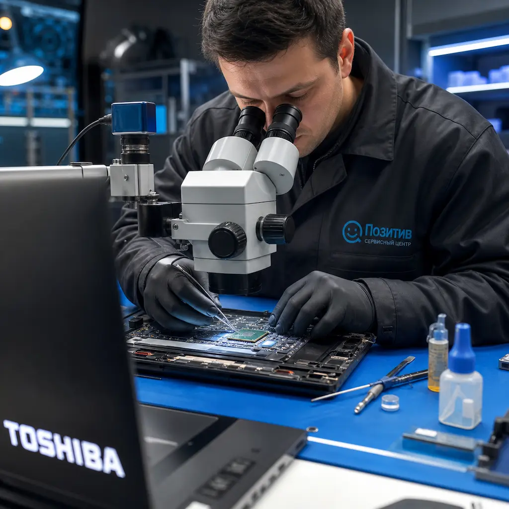 Замена видеокарты ноутбука Toshiba в Курске