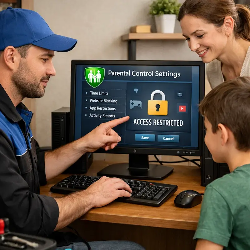 Родительский контроль на компьютере и ноутбуке в Курске