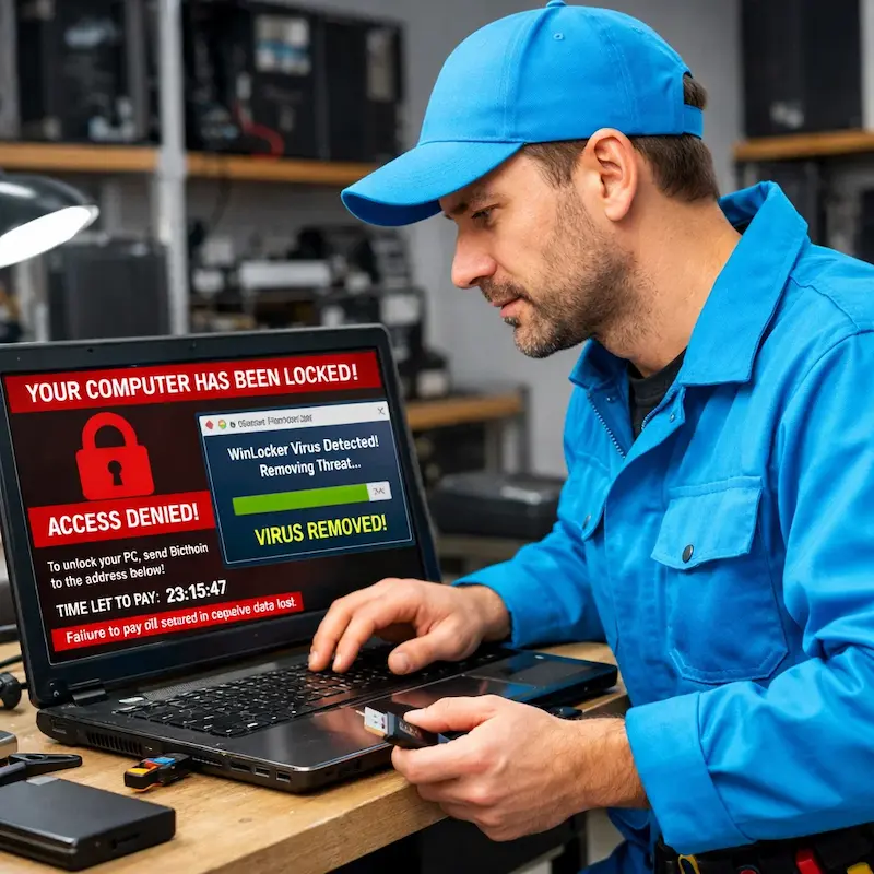 Поможем разблокировать компьютер и ноутбук в Курске